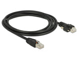 Delock GigE Kamera Kabel RJ45 Stecker zu RJ45 Stecker mit Schrauben Cat.6 S/FTP 2 m