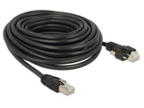Delock GigE Kamera Kabel RJ45 Stecker zu RJ45 Stecker mit Schrauben Cat.6 S/FTP 10 m