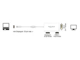 Delock Adapter mini DisplayPort 1.1 Stecker > DisplayPort / HDMI / DVI Buchse Passiv weiß