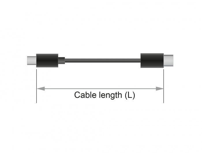 Delock Klinkenkabel 3,5 mm 5 Pin Stecker zu Stecker 2 m schwarz