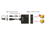 Delock HDMI Splitter 1 x HDMI in > 2 x HDMI out 4K 30 Hz
