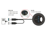 Delock Tisch-Hub 4 Port USB 5 Gbps