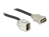 Delock Keystone Modul HDMI Buchse 250° > HDMI Buchse mit Kabel weiß