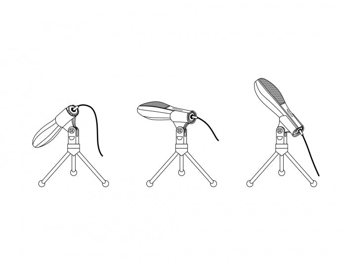 Delock USB Kondensator Mikrofon mit Tischständer - ideal für Gaming, Skypen und Gesang