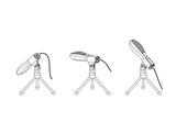 Delock USB Kondensator Mikrofon mit Tischständer - ideal für Gaming, Skypen und Gesang