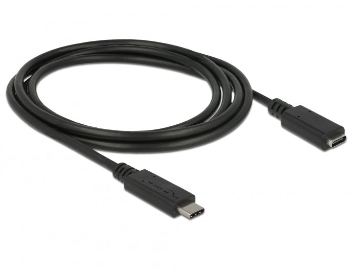 Delock USB 10 Gbps Verlängerungskabel USB Type-C™ Stecker zu Buchse 1,5 m 4K PD 60 W