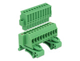 Delock Terminalblock Set für Hutschienen 10 Pin mit Schraubverriegelung