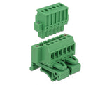 Delock Terminalblock Set für Hutschienen 6 Pin mit Schraubverriegelung