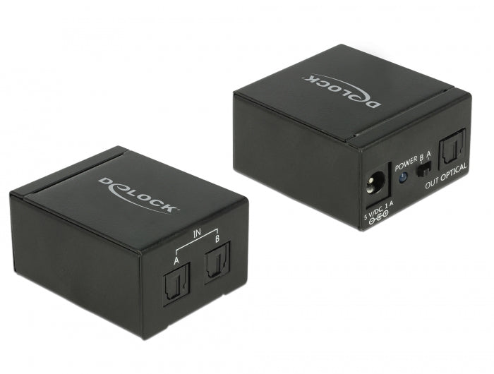 Delock TOSLINK Switch 2 x TOSLINK in zu 1 x TOSLINK out