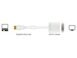Delock Adapter DisplayPort 1.1 Stecker > DVI Buchse Passiv weiß