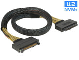 Delock Verlängerungskabel U.2 SFF-8639 Stecker > U.2 SFF-8639 Buchse 0,5 m