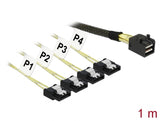Delock Kabel Mini SAS HD SFF-8643 > 4 x SATA 7 Pin 1 m