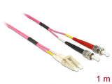 Delock Kabel Lichtwellenleiter LC > ST Multimode OM4 1 m