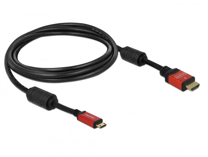 Delock Kabel High Speed HDMI mit Ethernet - HDMI A Stecker > HDMI Mini-C Stecker 4K 3 m