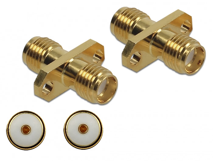 Delock Adapter SMA Buchse zu SMA Buchse zum Einbau 10 GHz
