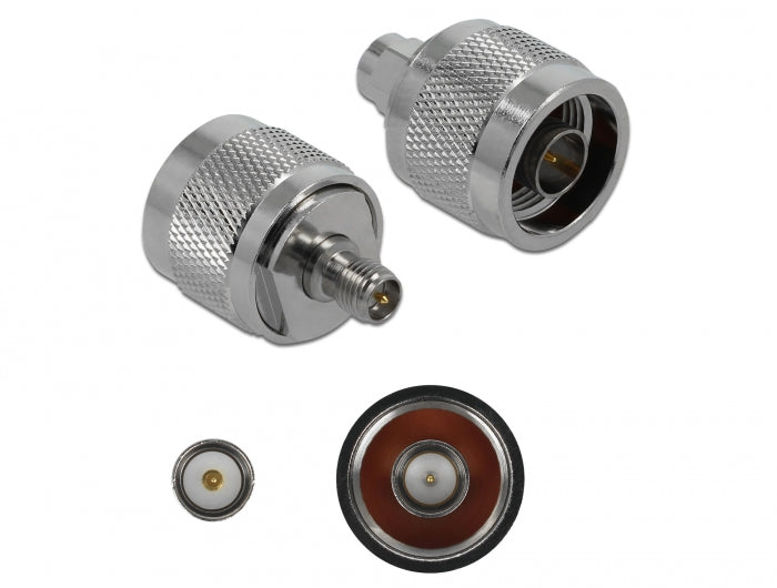 Delock Adapter N Stecker zu RP-SMA Buchse 10 GHz