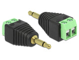 Delock Adapter Klinke Stecker 3,5 mm > Terminalblock 2 Pin