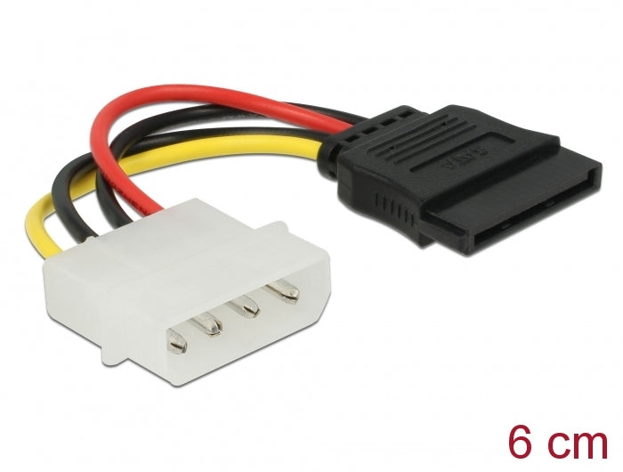 Delock Kabel SATA 15 Pin HDD zu 4 Pin Stecker – gerade