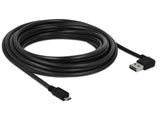 Delock Kabel EASY-USB 2.0 Typ-A Stecker gewinkelt links / rechts > USB 2.0 Typ Micro-B Stecker 5 m