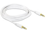 Delock Kabel Klinke 3,5 mm 4 Pin Stecker > Stecker 2 m