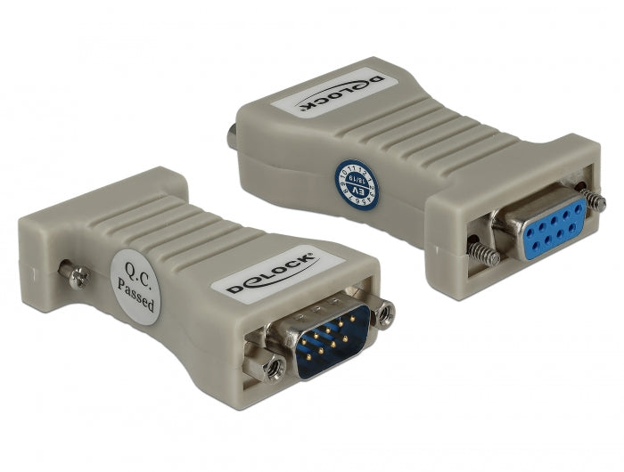 Delock Konverter 1 x Seriell RS-232 DB9 zu 1 x Seriell RS-485 mit ESD Schutz 15 kV Überspannungsschutz 600 W