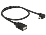 Delock Kabel USB mini Stecker gewinkelt > USB 2.0-A Buchse OTG 50 cm