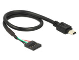 Delock Kabel USB 2.0 Pfostenbuchse 5 Pin > USB 2.0 Typ Mini-B Stecker 30 cm