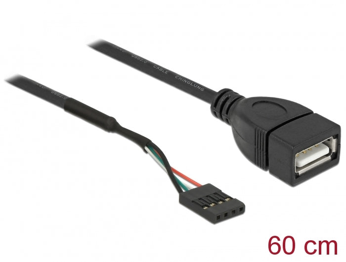 Delock Kabel USB 2.0 Pfostenbuchse zu 1 x USB 2.0 Typ-A Buchse 60 cm