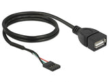 Delock Kabel USB 2.0 Pfostenbuchse zu 1 x USB 2.0 Typ-A Buchse 60 cm