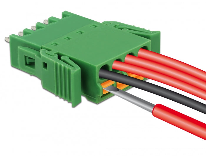 Delock Terminalblock Set für Platine 4 Pin 3,81 mm Rastermaß vertikal