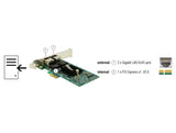 Delock PCI Express x1 Netzwerkkarte Gigabit LAN 2 x RJ45 i82576