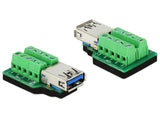 Delock Adapter USB 3.0 Typ-A Buchse > Terminalblock 10 Pin