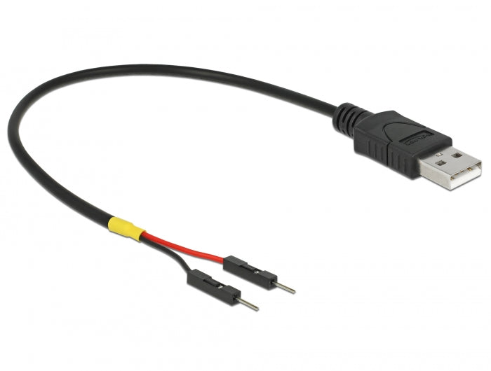 Delock USB Stromkabel Typ-A auf 2 x Pfostenstecker einzeln Strom 20 cm