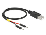 Delock USB Stromkabel Typ-A auf 2 x Pfostenstecker einzeln Strom 30 cm