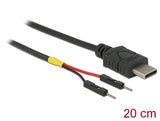 Delock USB Stromkabel Typ-C auf 2 x Pfostenstecker einzeln Strom 20 cm