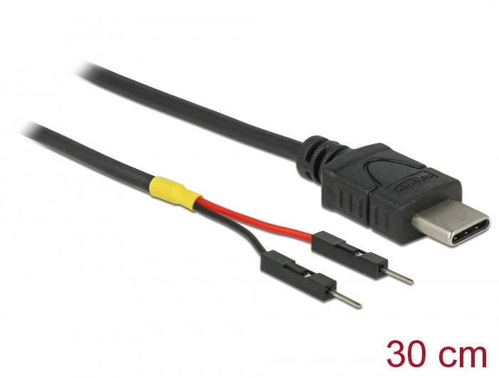 Delock USB Stromkabel Typ-C auf 2 x Pfostenstecker einzeln Strom 30 cm