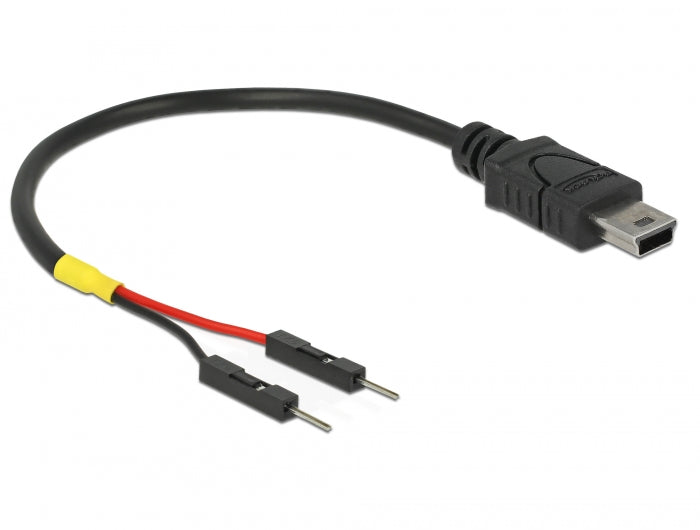 Delock USB Stromkabel Mini-B auf 2 x Pfostenstecker einzeln Strom 10 cm
