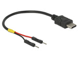Delock USB Stromkabel Typ-C auf 2 x Pfostenstecker einzeln Strom 10 cm