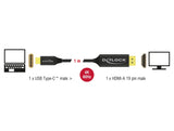 Delock USB Kabel Type-C zu HDMI (DP Alt Mode) 4K 60 Hz 1 m koaxial