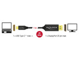 Delock USB Kabel Type-C zu DisplayPort (DP Alt Mode) 4K 60 Hz 1 m koaxial