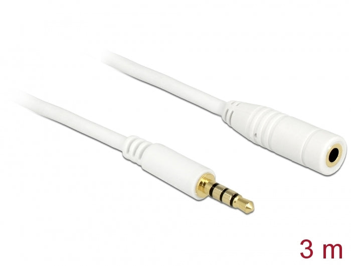Delock Verlängerungskabel Audio Klinke 3,5 mm Stecker / Buchse 4 Pin 3 m