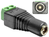 Delock Adapter DC 5,5 x 2,5 mm Buchse > Terminalblock 2 Pin