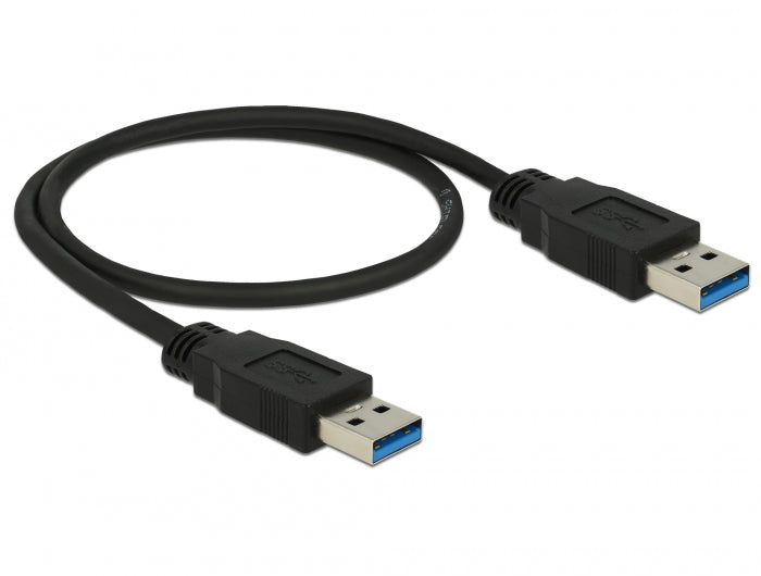Delock USB 5 Gbps Kabel Typ-A Stecker zu Typ-A Stecker 0,5 m schwarz