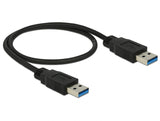 Delock USB 5 Gbps Kabel Typ-A Stecker zu Typ-A Stecker 0,5 m schwarz
