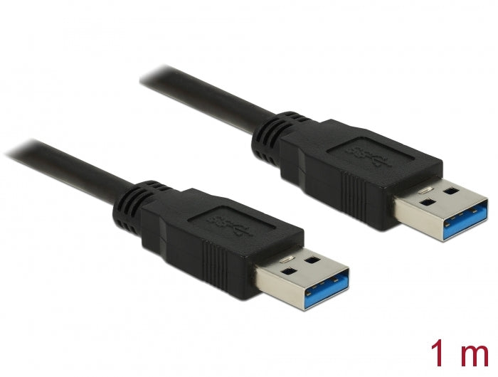 Delock USB 5 Gbps Kabel Typ-A Stecker zu Typ-A Stecker 1 m schwarz