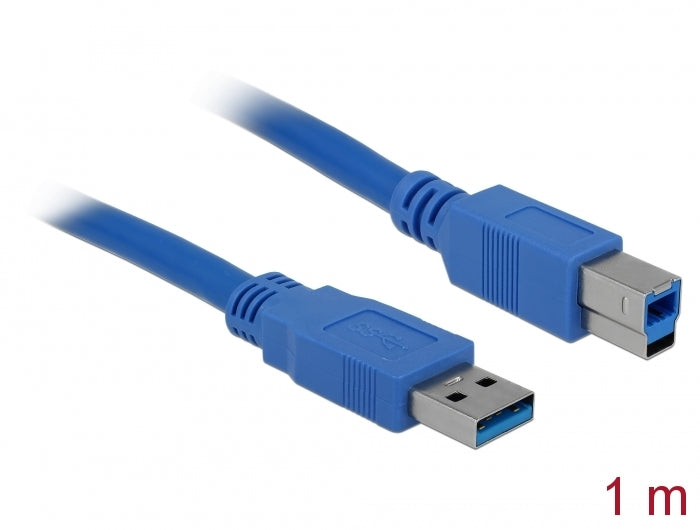 Delock USB 5 Gbps Kabel Typ-A Stecker zu Typ-B Stecker 1 m blau