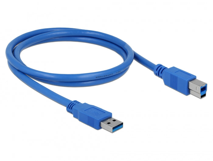 Delock USB 5 Gbps Kabel Typ-A Stecker zu Typ-B Stecker 1 m blau