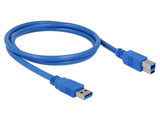 Delock USB 5 Gbps Kabel Typ-A Stecker zu Typ-B Stecker 1 m blau
