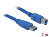 Delock USB 5 Gbps Kabel Typ-A Stecker zu Typ-B Stecker 2 m blau