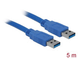 Delock USB 5 Gbps Kabel Typ-A Stecker zu Typ-A Stecker 5 m blau